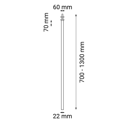 Lampa wpuszczana alha T - Biała (800 mm) 9074  - Antigo