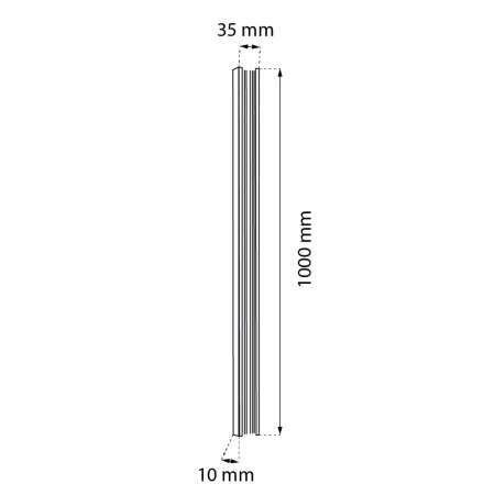 Szynoprzewód magnetyczny natynkowy Komatsu Slim 48V - Czarny (1 m) 6040  - Antigo