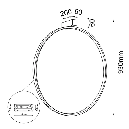 Kinkiet Agaro 87 - Złoty (930 mm) 4000K 4315  - Antigo