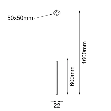 Lampa wisząca Kosame 1 - Złota (600 mm) 5200  - Antigo