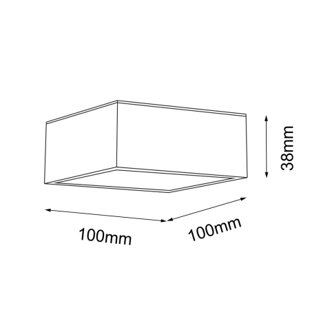 Plafon Tottori IL - Biały IP44 (100x100 mm) 4000K 8578  - Antigo