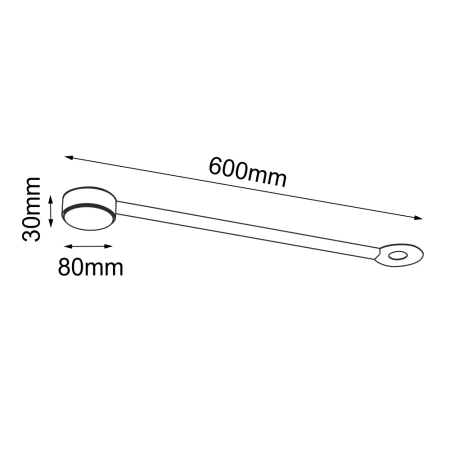 Lampa modułowa Drop Line 1 - Czarna (600 mm) 1014  - Antigo