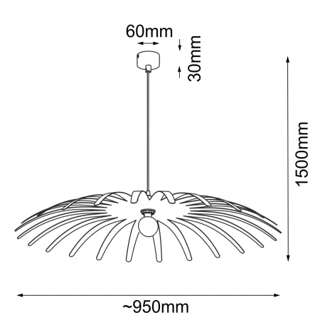 Lampa wisząca Spino P - Czarna 5012  - Antigo