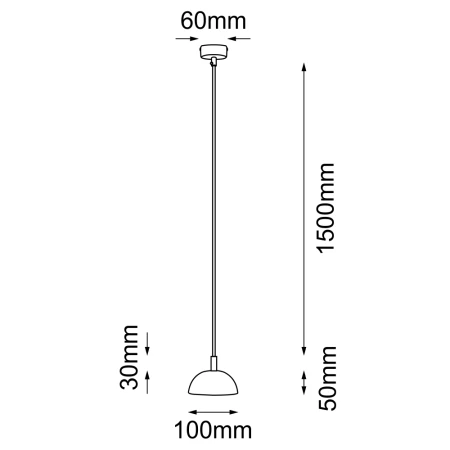 Lampa wisząca no. Di - Biała (100 mm) 5161  - Antigo