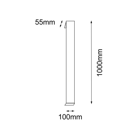 Kinkiet zewnętrzny Hikone - Antracyt (1000 mm) 4000K 9924  - Antigo
