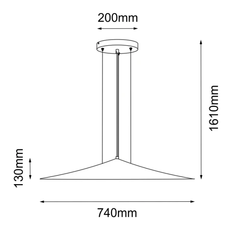 Lampa wisząca Brito 74 - Srebrny mat (740 mm) 5068  - Antigo