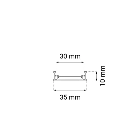 Szynoprzewód magnetyczny natynkowy Komatsu Slim 48V - Czarny (2 m) 6041  - Antigo