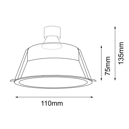 Lampa wpuszczana Kami - Biała 7378  - Antigo