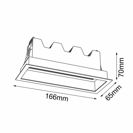 Lampa wpuszczana A - Glare in 5 - Biała 3000K 3048  - Antigo