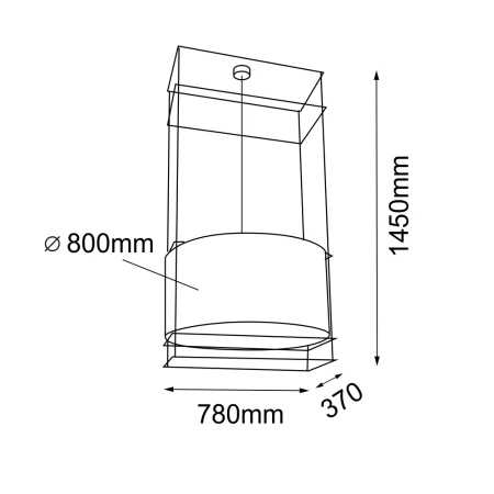 Lampa wisząca PAA - Czarna-czarny (800 mm) 9031  - Antigo