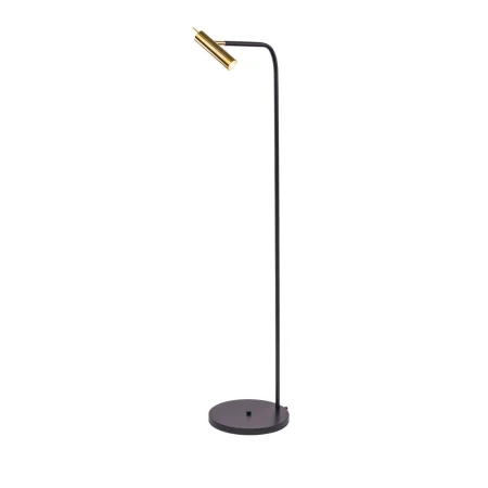 Lampa podłogowa Amos - Mosiądz polerowany-czarna (1385 mm) 8908  - Antigo