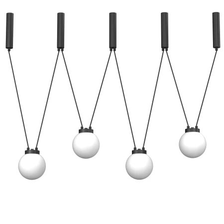 Lampa wisząca iO 4 mini - Czarna (1200 mm) 5072  - Antigo