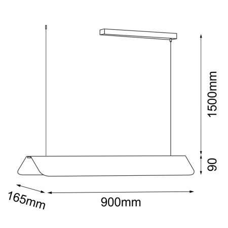 Lampa wisząca Agrola Z - Biała (900 mm) 3000K 5207  - Antigo