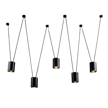 Lampa wisząca VIWIN 5 - Czarna (5000 mm) 9023  - Antigo