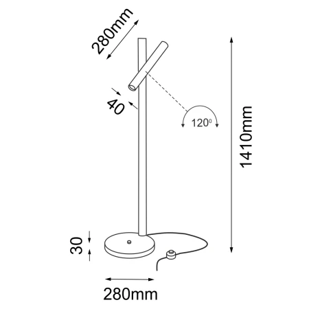 Lampa podłogowa Yabu F - Biała (1410 mm) 7877  - Antigo