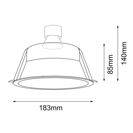 Lampa wpuszczana Kami - Czarna 3327  - Antigo