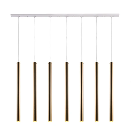Lampa wisząca Akadi 7 - Mosiądz polerowany-biała (700 mm) 8890  - Antigo