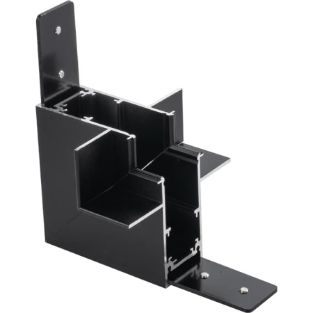 Łącznik L podtynkowy ściana - sufit szynoprzewodu magnetycznego Komatsu 48V - Czarny 6513  - Antigo