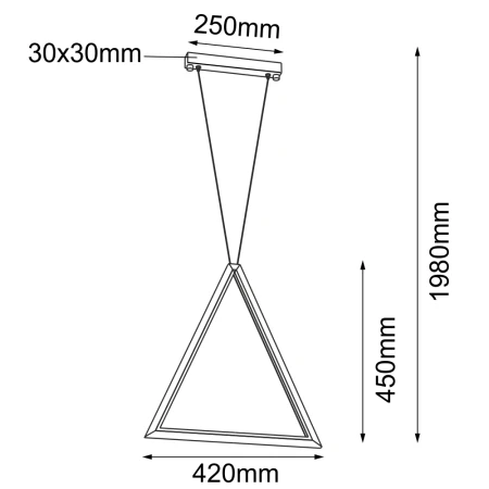 Lampa wisząca Ikuna A - Czarna (420 mm) 3000K 5076  - Antigo