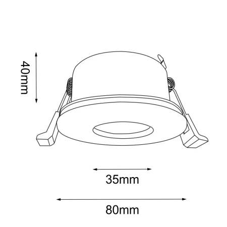 Lampa wpuszczana Chito - Biała IP54 3027  - Antigo