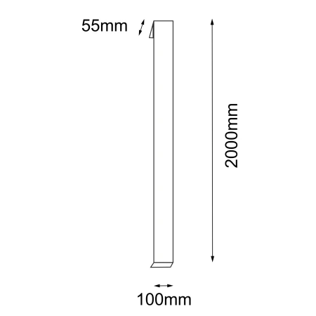Kinkiet zewnętrzny Hikone - Antracyt (2000 mm) 3000K 9927  - Antigo