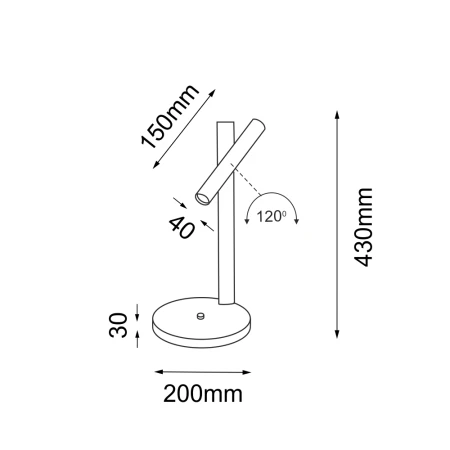 Lampa stołowa Yabu G - Biała (430 mm) 2032  - Antigo