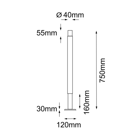 Lampa stojąca ogrodowa Natsu 2 - Antracyt (750 mm) 9903  - Antigo