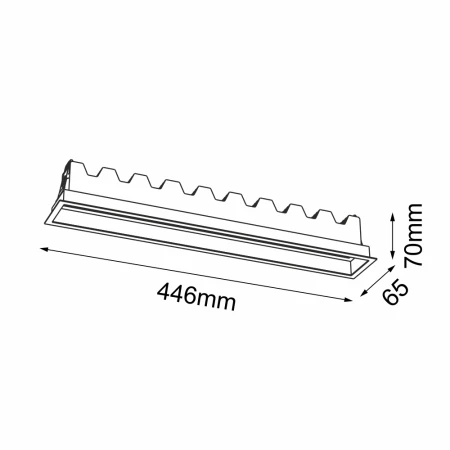 Lampa wpuszczana A - Glare in 15 - Czarna 3000K 3054  - Antigo