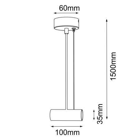 Zasilanie system modułowego Marfa - Czarne (1500 mm) 5100  - Antigo