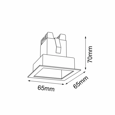 Lampa wpuszczana A - Glare in 1 - Biała 3000K 3040  - Antigo