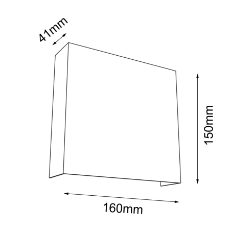 Kinkiet Kitami 1 - Czarny (160 mm) 4410  - Antigo