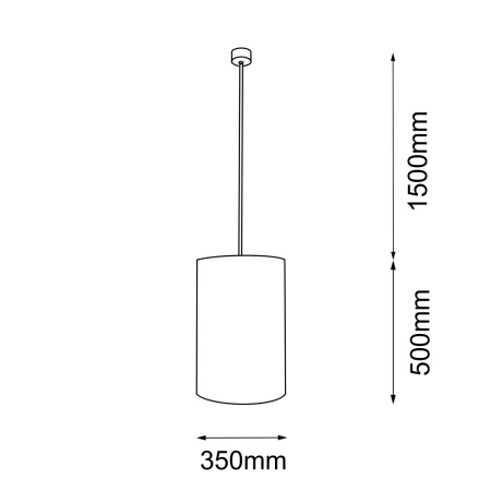 Lampa wisząca Lamego I Z - Biała (350 mm) 5190  - Antigo