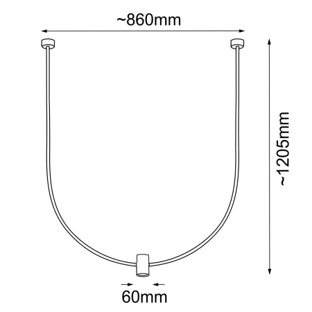 Lampa wisząca no. C - Srebrny mat (860 mm) 5083  - Antigo