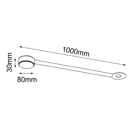 Lampa modułowa Drop Line 1 - Czarna (1000 mm) 1012  - Antigo
