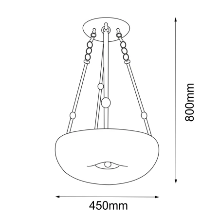 Lampa wisząca Button 45 - Mosiądz polerowany-złoty (450 mm) 8176  - Antigo