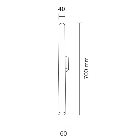 Kinkiet Yabu K1 - Czarny (700 mm) 4426  - Antigo