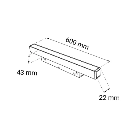 Spot magnetyczny Komatsu - Biały (600 mm) 48V 20W 600lm 3000K 6545  - Antigo