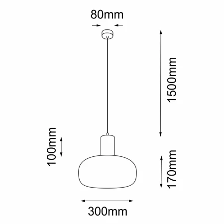 Lampa wisząca Tanpo O Z - Czarna (300 mm) 5209  - Antigo