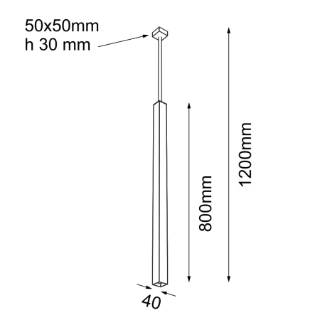 Lampa wisząca Doha - Czarna (800 mm) 5701  - Antigo