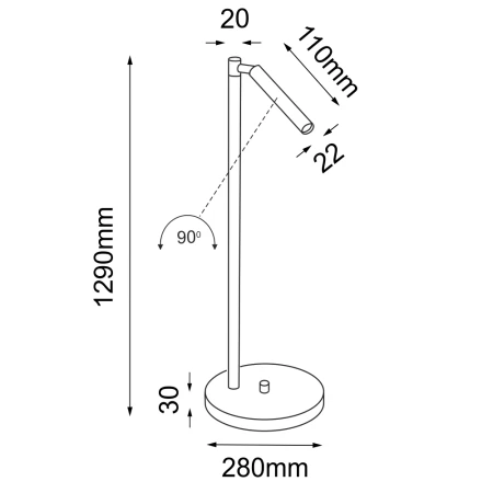 Lampa podłogowa Kosame F - Złota (1290 mm) 2038  - Antigo