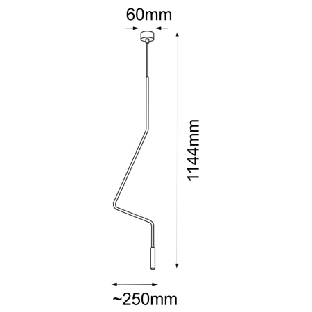 Lampa wisząca no. Vi 1 - Czarna (1144 mm) 5139  - Antigo
