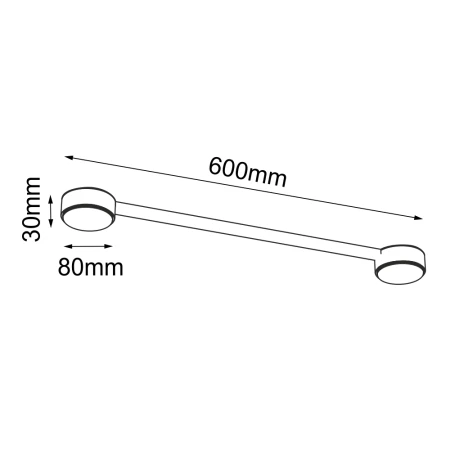Lampa modułowa Drop Line 2 - Czarna (600 mm) 1013  - Antigo
