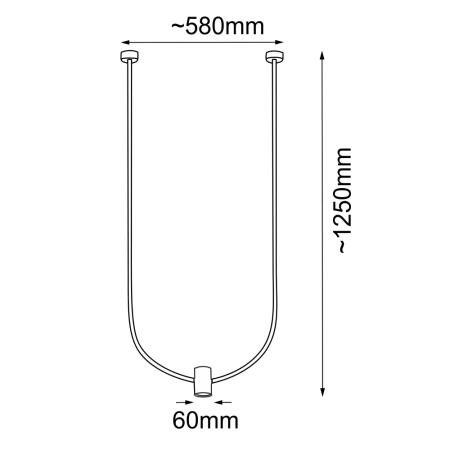 Lampa wisząca no. C - Czarna (580 mm) 5086  - Antigo