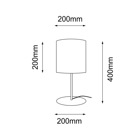 Lampa stołowa Lamego G - Szara (400 mm) 2028  - Antigo