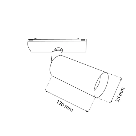 Spot magnetyczny Komassa Slim (system Komatsu Slim) - Czarny - 48V 18W 1440lm (55 mm) 4000K 6066  - Antigo