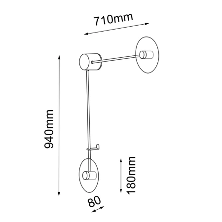 Kinkiet Furano L - Czarny (940 mm) 4035  - Antigo
