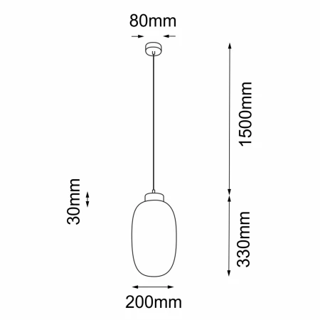 Lampa wisząca Tanpo I Z - Czarna (200 mm) 5208  - Antigo