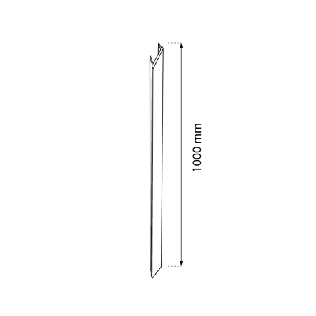 Pokrywa szynoprzewodu Komatsu Slim - Czarna (1000 mm) 6045  - Antigo