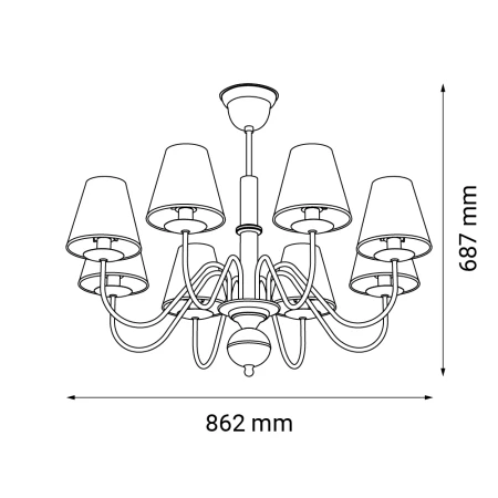 Lampa wisząca Deria - Srebrny (862 mm) 5099  - Antigo