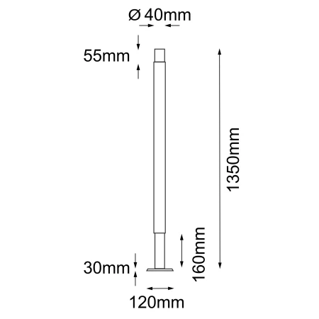 Lampa stojąca ogrodowa Natsu 2 - Antracyt (1350 mm) 9904  - Antigo